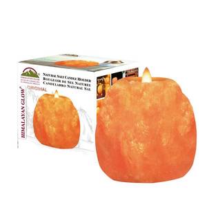 lot 3605 image: Himalayan Glow Hand Carved Himalayan Salt Candle Holders, Home Decor Item great as a Night light - Retail $10