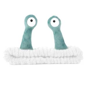 lot 3651 image: Molain Face Wash Headband, Palm and Snail Spa Hair Bands Makeup Headbands Women Cartoon Cute Coral Fleece Elastic Headband Creative Hair Accessories for Washing Face Shower Sports (White)