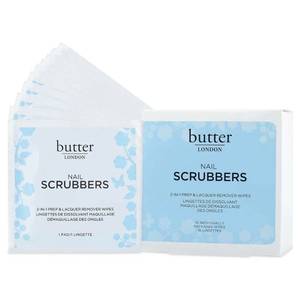 lot 3652 image: Butter LONDON Nail Polish Remover Pads, Nail Scrubbers (10 Count) - 2-in-1 Prep & Lacquer Remover Nail Wipes - Travel-Friendly Gel Fingernail Polish Remover - Cruelty-Free, Paraben-Free & Gluten-Free - Retail $10