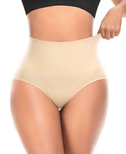 lot 3694 image: Werena Tummy Control Shapewear Underwear for Women High Waisted Body Shaper Panties Slimming Girdle Shaping Briefs(#A2 Mid Waist Beige(seamless),Medium) - Retail $18