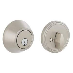lot 4704 image: VD60 Series Satin Nickel Single Cylinder Deadbolt - Retail $17
