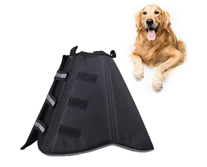 lot 4717 image: Pet Recovery Collar for After Surgery, Adjustable Soft Pet Dog Cone Collar for Surgery. Large  - Retail $17