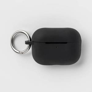 lot 4745 image: Apple AirPods Pro (12 Generation) Silicone Case with Clip - heyday�� Black - Retail $10