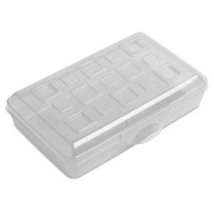 lot 7130 image: 2 Sterilite Small Pencil Box Plastic  Clear