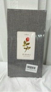 lot 7143 image: Gray Photo Album with Rose Design