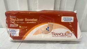 lot 7158 image: Tranquility TopLiner Booster Pads 25 Count
