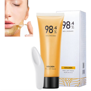 lot 7165 image: Gold Foil Peel-Off Mask, Gold Peel Off Mask, 98.4% Gold Facial Mask, 24k Gold Peel Off Mask, Anti-Aging Gold Face Mask for Moisturizing Removes Blackheads (1 Pcs)