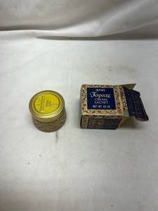 lot 427 image: Avon Topaze Cream Sachet Box with Glass Jar