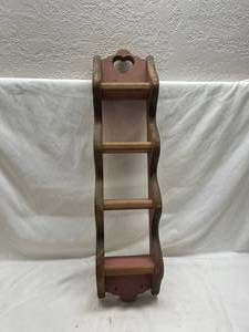 lot 439 image: Decorative Wooden Wall Shelf with Heart Cutout
