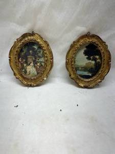 lot 475 image: Italian Gilt Wood Picture Frame with Classical Scene