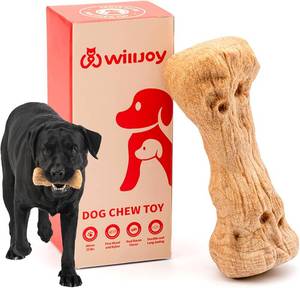 lot 2509 image: Willjoy Dog Chew Toys for Aggressive Chewers, Tough Dog Toys for Aggressive Chewers, Pine Wood and Nylon Indestructible Dog Toy, Bacon Flavor Large Dog Toys to Keep Them Busy