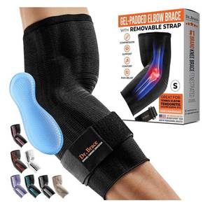 lot 2573 image: DR. BRACE  Elite Elbow Brace Support, Breathable Elbow Compression Sleeve with Gel Pad for Golfers, Tennis Elbow & Tendonitis Treatment & Pain Relief 2024 (Black, Medium)