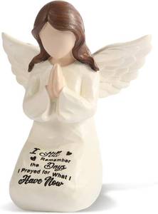 lot 2579 image: Praying Angel Figurine, Christian Gifts for Women, Baptism & First Communion Gifts for Girls, Prayer of Peace, 5 Angel Gift to Encourage Hope, Healing, and Tranquility (Beige)