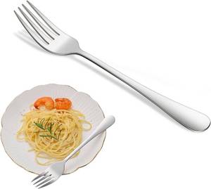 lot 2590 image: 8-Piece 6.7 Inch Salad Forks Set,Durable Dishwasher Safe Stainless Steel Dessert Forks,Silverware Fork,Flatware Fork For Home Kitchen