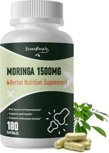 lot 2613 image: GREENPEOPLE Liposomal Moringa Capsules 1500mg - 98% High Absorption Pure Moringa Powder Supplement 2.0 - Natural Superfood for ImmuneGutEnergySkin Non - GMOGMP 180pcs Vegan. BB April 2027
