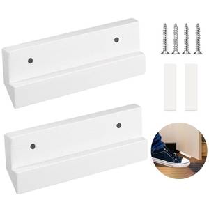 lot 6212 image: 2 Pack Wooden Trash Foot Pull for Cabinet Drawer Hands Free Garbage Drawer Foot Pull Handle Pine Wood Touchless Opener for Full Overlay Cabinet Door Trash Bin(White)