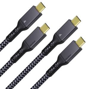 lot 6214 image: Maxonar 2 Pack 3.3FT Thunderbolt 4 Cable, 40Gbps Sync, 240W Charging, 8K5K Display, All-in-One Cable Replaces Multiple Cables for MacBook, SSD, Docking