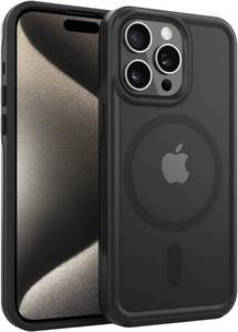 lot 6217 image: ArtsEvo Strong Magnetic for iPhone 15 Pro Max Case, Compatible with MagSafe, 360  Military-Grade Protection, Slim Translucent Matte Phone Case, Black