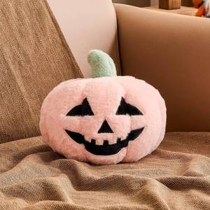 lot 6295 image: Halloween Decoration Pumpkin Pillows, Pink Ghost Pumpkin Shaped Throw Pillows, Soft Rabbit Fur Pillow 11 Inch Cute 3D Fall Funny Room Decoration for Natural Accent Pillows for Holiday