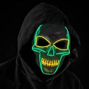 lot 6300 image: OceanWings Halloween Mask LED Light up Costumes Scary Mask for Party Supplies Favor