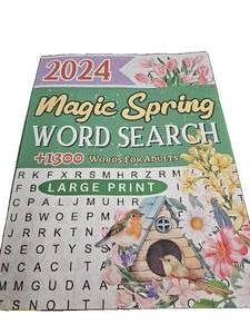 lot 7005 image: Spring Word Search Book for Adults Large Print A Fun & Relaxing Spring Themed Word Find Puzzles  Big Print Puzzles for Adults & Seniors with Solutions (Large Print Word Search Books)