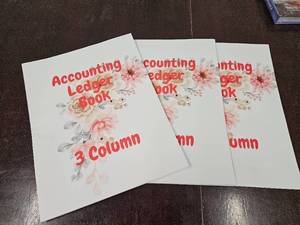 lot 7054 image: Lot of 3. 3 Column Accounting Ledger Books