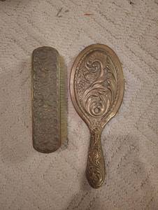 lot 1044 image: Antique Brush and Hand Mirror