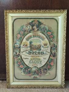 lot 800 image: 19 Inches 23 inches Gold ORNATE Framed 10 Commandments