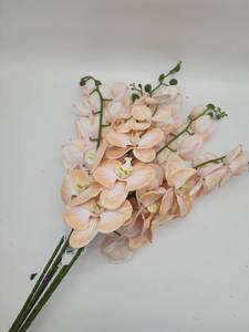 lot 68866 image: Artificial&nbspPeach Orchid Stem, 5 bundle Stems Included - Retail $12
