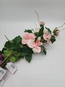 lot 68868 image: Artificial&nbspPink Rose Spray Stem Bundle, 5 Bundle Stem Included - Retail $15