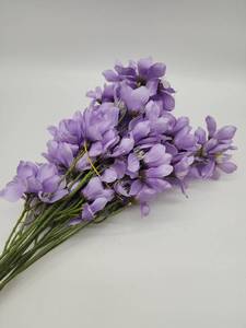 lot 68872 image: Artificial&nbspPurple Dogwood Spray Flower Stems, 5 Bundle Stem Included  - Retail $12