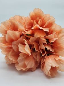 lot 68893 image: Artificial&nbspPeach Poppy Floral Stem, 5 Bundle Stems Included  - Retail $8