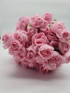 lot 68913 image: Artificial&nbspPink Ranunculus Stems, 5 Bundle Stems Included  - Retail $15