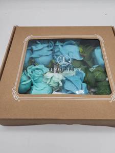 lot 68945 image: Artificial Rose Flowers - Turquoise Ombre - Retail $25