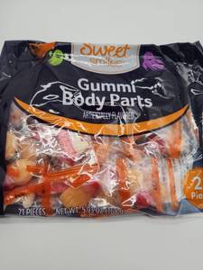 lot 68953 image: Sweet Smiles Gummi Body Parts Candy Pack - Retail $3
