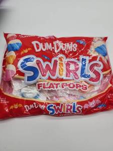 lot 68967 image: Dum Dums Swirls Lollipops - Bulk Bag - Retail $3