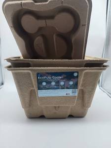 lot 68984 image: EcoPulp Cooler - Biodegradable 20 Qt Cooling Box, 2 Pack With Lid - Retail $12