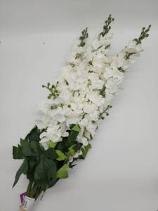 lot 69062 image: Artificial&nbspWhite Delphinium Flower Stem - Retail $8