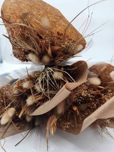 lot 69111 image: Natural Dried Natural Brown Flower Arrangement - Retail $45