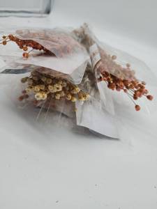lot 69129 image: Natural Dried Pink And White Globe Amaranth Flowers Bundle - Retail $12