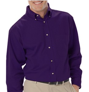 lot 66867 image: APPEARS NEW - Tri Mountain Purple Button Down Shirt (Size 2XL)