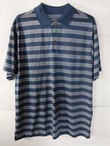 lot 66898 image: APPEARS NEW - Nike Golf Striped Polo Shirt (Size XL)