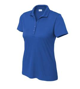 lot 66917 image: APPEARS NEW - Sport-Tek Ladies Blue Performance Polo Shirts, Size Large. Set of Two