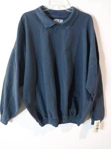 lot 66949 image: APPEARS NEW - Time Out Navy Sweater with Collar (Size 2XL) 2 Pack