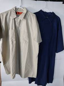 lot 66994 image: APPEARS NEW - Red Kap Work Shirts Bundle - Navy and Khaki (Size XXL)