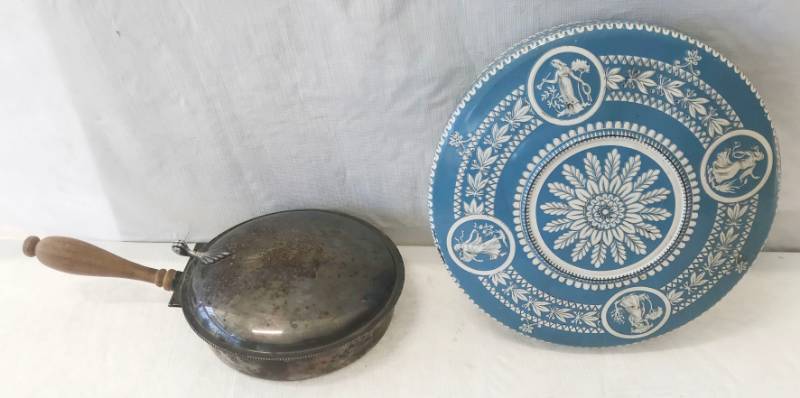 lot 5697 image: Covered Cookware and Ornate Tin