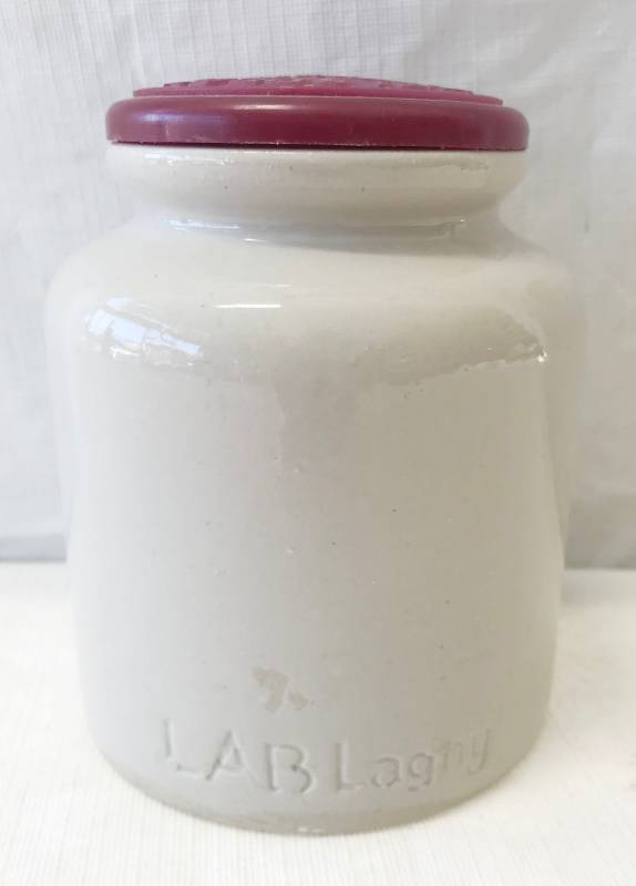 lot 5700 image: Lab Lagny Stoneware with Lid - Pommery Mustard Jar