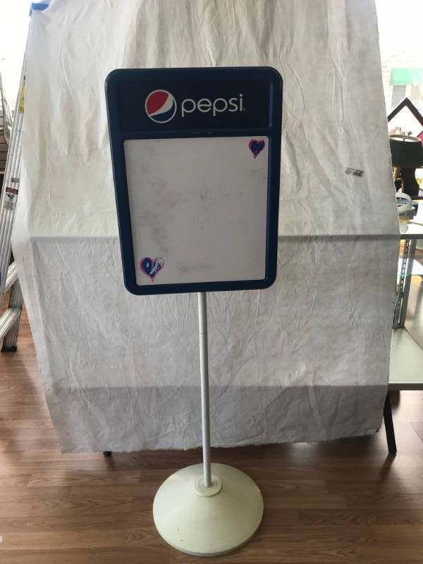 lot 5740 image: Pepsi Store Sign - Dry Erase with Stand