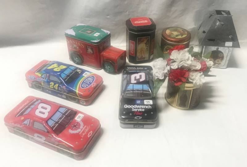 lot 5772 image: Lot of Collectible Tins, Coca-Cola, NASCAR, & more