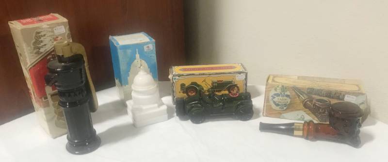 lot 5776 image: Lot of 4 AVON Bottle Cologne Decanters - w original boxes Nice See pics